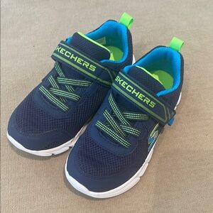 Skechers Kids' Navy and Green Sneakers